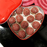 "Give a Little Love" Hand Rolled Champagne Truffle Heart Box