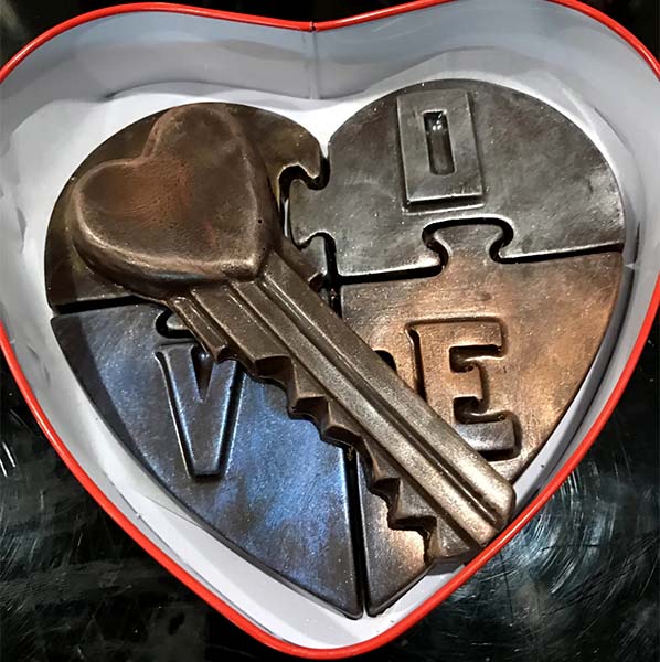 &quot;Give a Little Love&quot; Chocolate Heart Puzzle