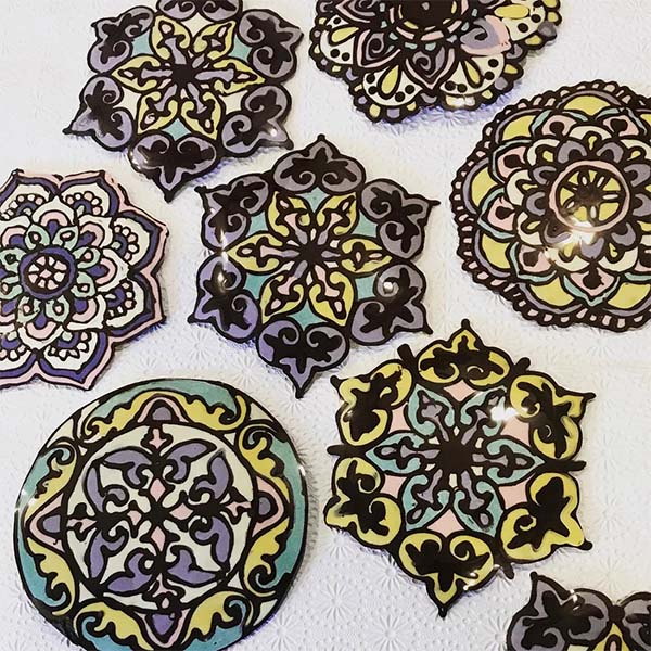 *Hand Painted Chocolate Mandalas