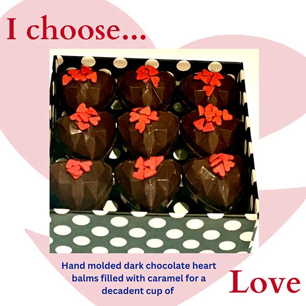 Hot Chocolate Heart Balms