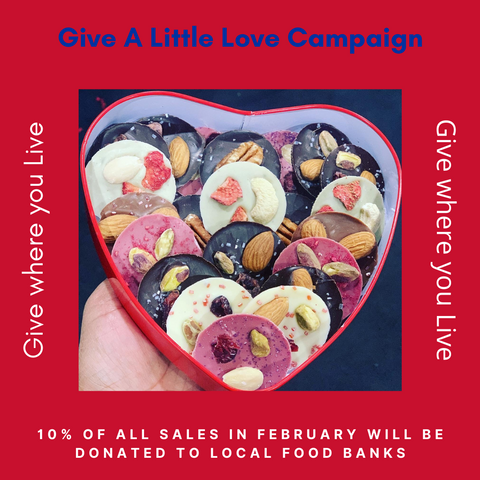 "Give a Little Love" French Mendiant Red Heart Box