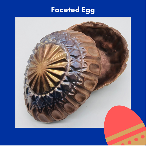 Dark Chocolate Faceted Easter Egg