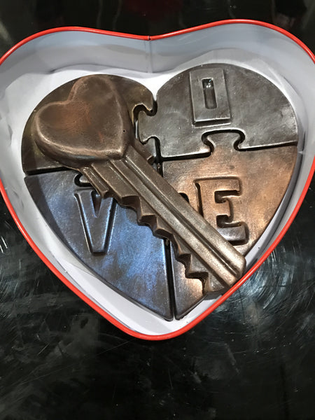 "Give a Little Love" Chocolate Heart Puzzle