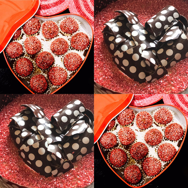 "Give a Little Love" Hand Rolled Champagne Truffle Heart Box