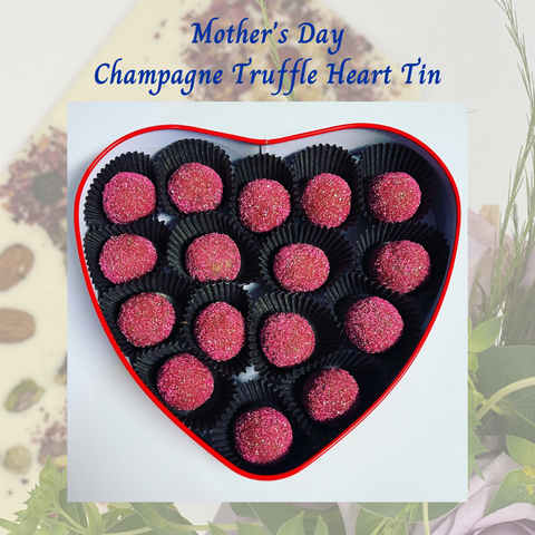 Mother's Day Champagne Truffle Heart Tin